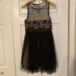 Black midi party dress